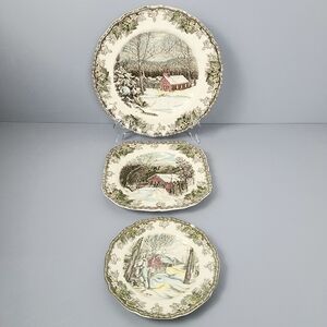 Johnson Brothers The Friendly Village Vintage Plates-Set of Three